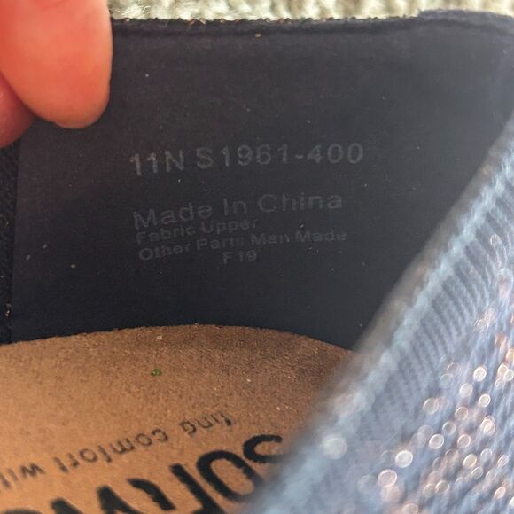 SoftWalk Classic Ballet Flats with Arch Support Navy Metallic Stretch Knit 11N - Picture 5 of 5